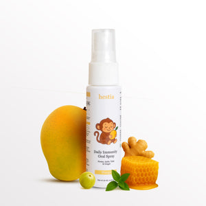 Kids Daily Immunity Oral Spray – Honey, Amla, Tulsi & Ginger - Mango Flavour