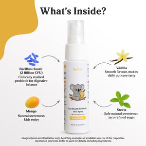 Kids Daily Gut Health Probiotic OralSpray - Mango Vanilla Flavour