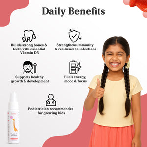 Kids Vitamin D3 Oral Spray 600 IU - Strawberry Bubblegum Flavour